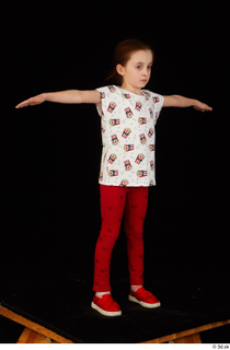 Lilly dressed leggings red shoes standing t shirt t-pose trousers…